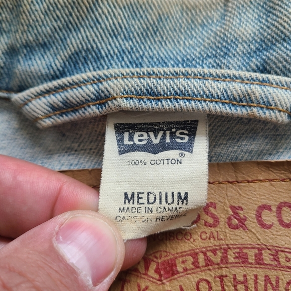 Vintage 90s Boogies Diner Twin Cities Medium Levi's Denim Jacket 70598 4834 - Picture 7 of 11